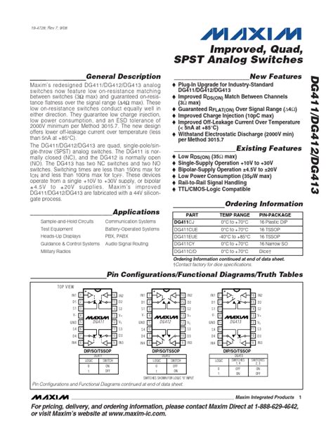 dg411 datasheet.